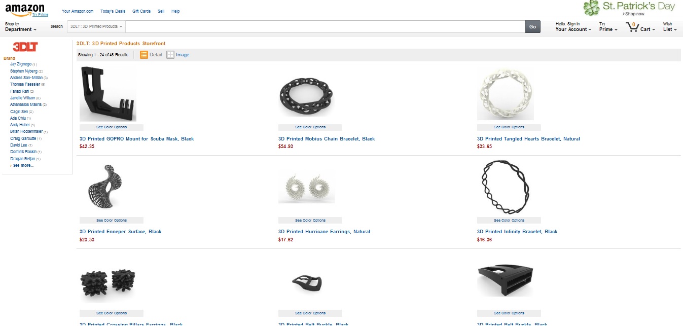 Amazon uruchamia sprzedaż wydrukowanych elementów1