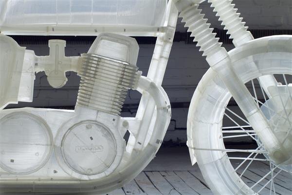 Naturalnej wielkości motocykl Honda CB500 z drukarki Ultimaker 3D