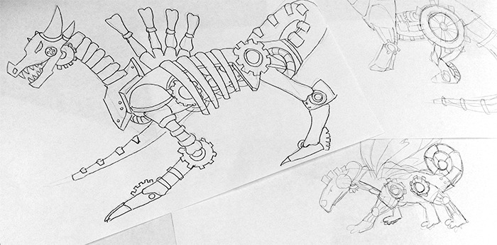 Steampunkowe dinozaury i smoki-1