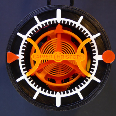 Wydrukowany 3D Zegar z tourbillonem1
